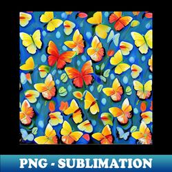 Oil Painting Inspiration Beautiful Butterflies - Sublimation-Ready PNG File - Stunning Sublimation Graphics