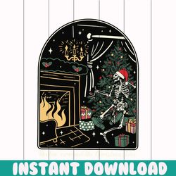 rockin around the christmas tree skeleton svg cricut files