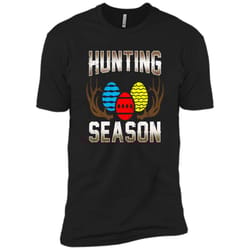 hunting season- funny easter egg hunting tshirt gift apparel next level premium short sleeve tee