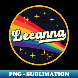 leeanna rainbow in space vintage style - high-quality png sublimation download - enhance your apparel with stunning detail