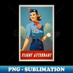 flight attendant stewardess - artistic sublimation digital file - revolutionize your designs