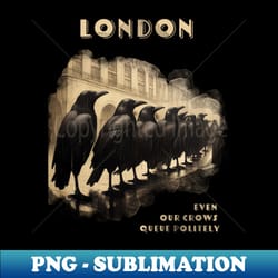 london even our crows queue politely - unique sublimation png download - revolutionize your designs