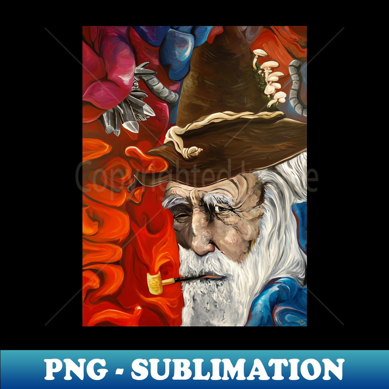 GW-20231114-11839_Inner Wizard Create Your Reality - Mushroom Wizard Fantasy Hippie Wall Art Handmade Home Decor Painting 8345.jpg