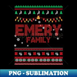Emery Family Christmas Name Xmas  Merry Christmas Name  Birthday Middle name - Stylish Sublimation Digital Download - Create with Confidence