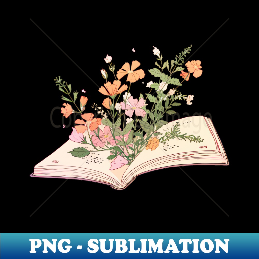 HP-20231114-16043_Orange pastel Wildflowers growing from an open book 4015.jpg