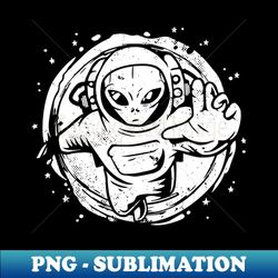unidentified flying extraterrestrial in spacesuit - png sublimation digital download - create with confidence