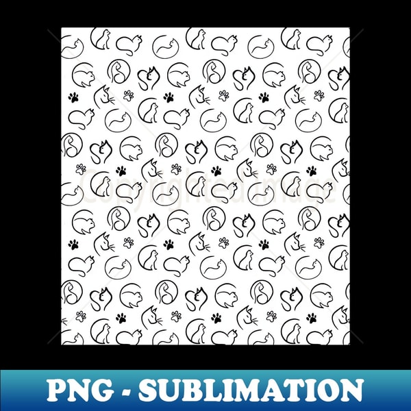 black and white cat pattern background wallpaper - Exclusive - Inspire ...