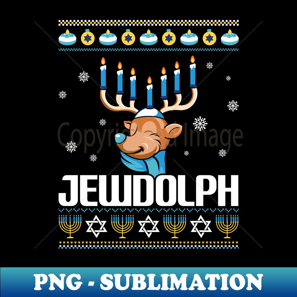 IG-20231114-12254_Jewdolph Ugly Hanukkah Sweater Reindeer Menorah Chanukah Long Sleeve.jpg