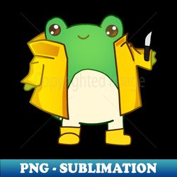 kawaii fog holding a knife funny frog lover - exclusive sublimation digital file - unleash your creativity