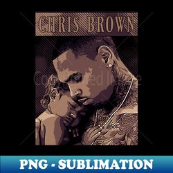 chris brown - png sublimation digital download - vibrant and eye-catching typography