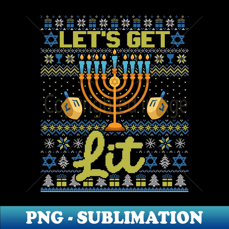 KH-20231114-8691_Funny Ugly Hanukkah Sweater Lets Get Lit Menorah Pajama Long Sleeve.jpg