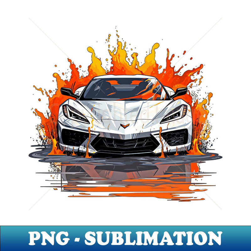 KS-20231114-1424_Arctic White C8 Corvette Racecar with Flaming Background 9170.jpg