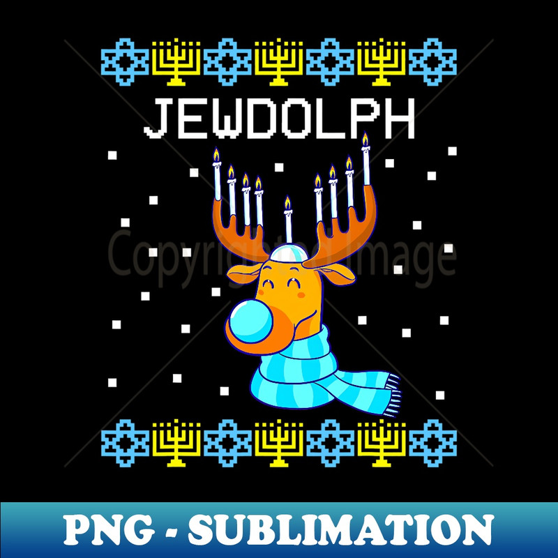 LM-20231114-12253_Jewdolph Ugly Hanukkah Sweater Reindeer Menorah Chanukah Long Sleeve 3.jpg