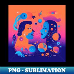 illustration of conversation with artificial intelligence - elegant sublimation png download - revolutionize your designs