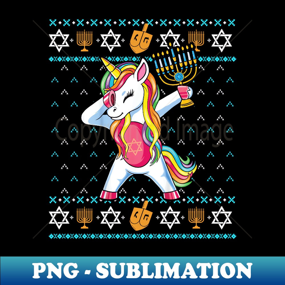 LW-20231114-12263_Jewnicorn Funny Hanukkah Unicorn Ugly Girl Women Pajamas Long Sleeve 1.jpg