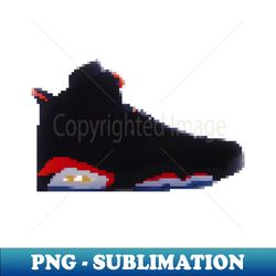 air jordan vi retro pixelated art shoe collection - png transparent sublimation file - unleash your creativity
