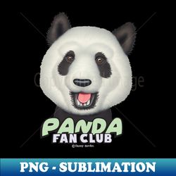 cute adorable funny panda club with a panda bear - artistic sublimation digital file - perfect for sublimation art