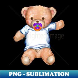 Baby Teddy Bear Toy with Pacifier - Premium Sublimation Digital Download - Unlock Vibrant Sublimation Designs