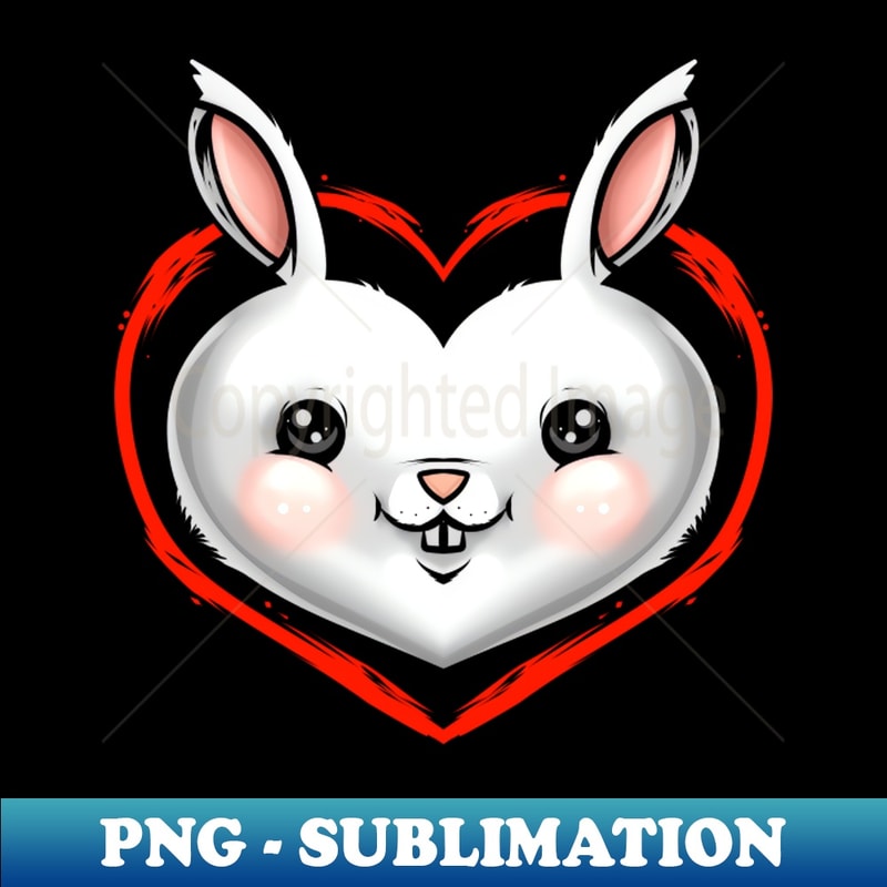 Sweet Easter Bunny Heart On Easter - Exclusive Sublimation D | Inspire ...