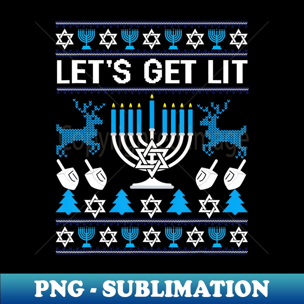 MP-20231114-13162_Let's Get Lit Ugly Sweater Hanukkah Funny Chanukah Jewish Long Sleeve.jpg