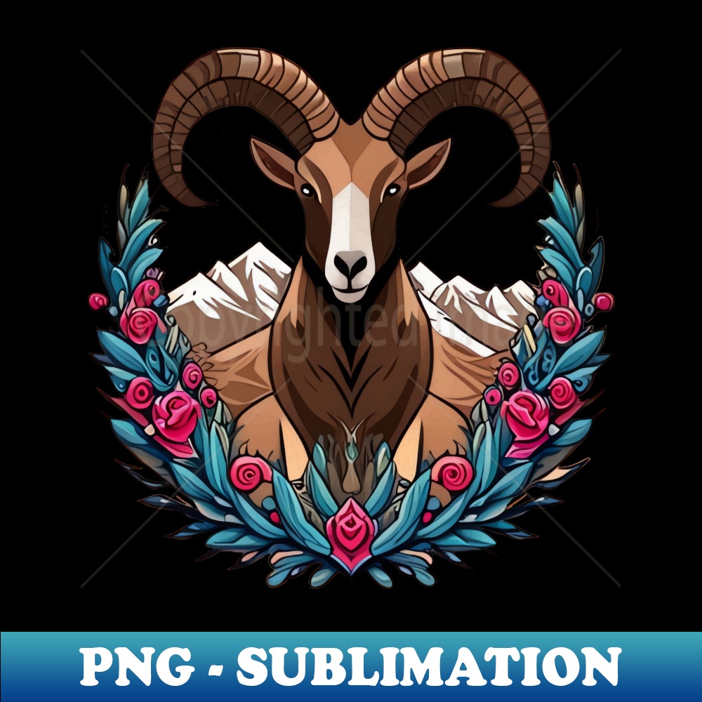 MP-20231114-6343_Desert Bighorn Sheep Surrounded By Sagebrush Nevada State Tattoo Art 2045.jpg