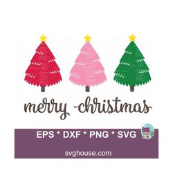 christmas tree svg, merry christmas cut files for cricut and silhouette