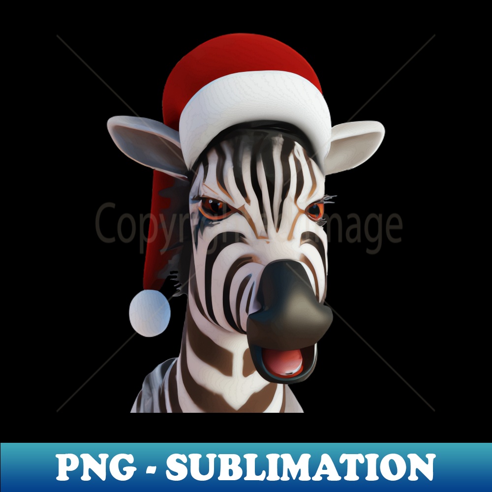 NY-20231114-4576_Christmas Zebra Funny Animal Wearing Santa Hat 3946.jpg