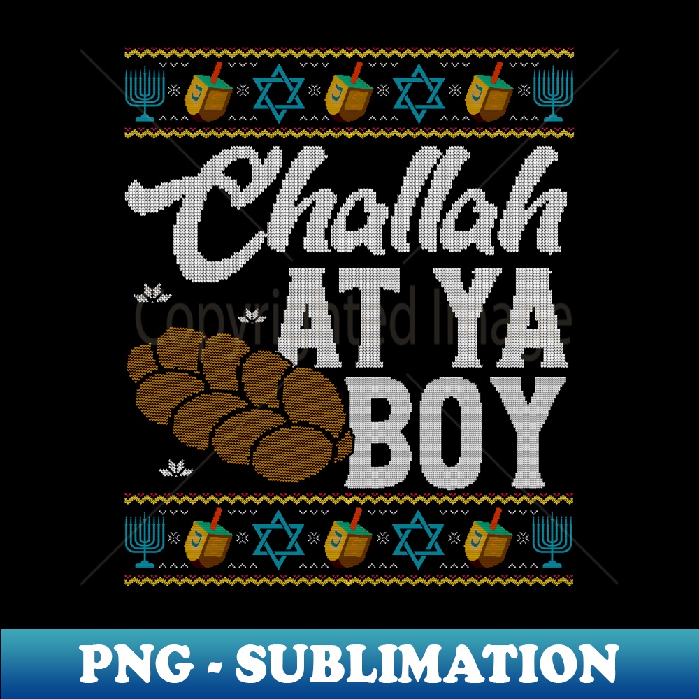 OK-20231114-8699_Funny Ugly Hanukkah Sweater Shirt Challah At Ya Boy Matching Long Sleeve 1.jpg