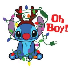 oh boy svg, stitch christmas digital cut file, disney christmas svg, logo christmas svg, instant download