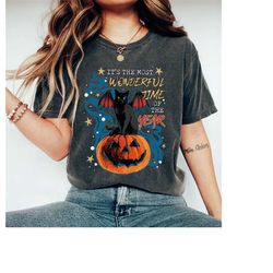 It's the Most Wonderful Time of the Year Halloween Shirt, Black Cat Halloween Shirt, Pumpkin Shirt, Spooky Season Shirt,