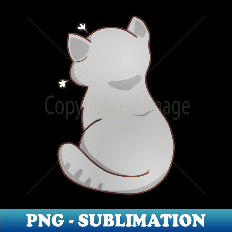 PD-20231114-12541_Kawaii Angry Gray Cat from the backside Cat Lover 8604.jpg