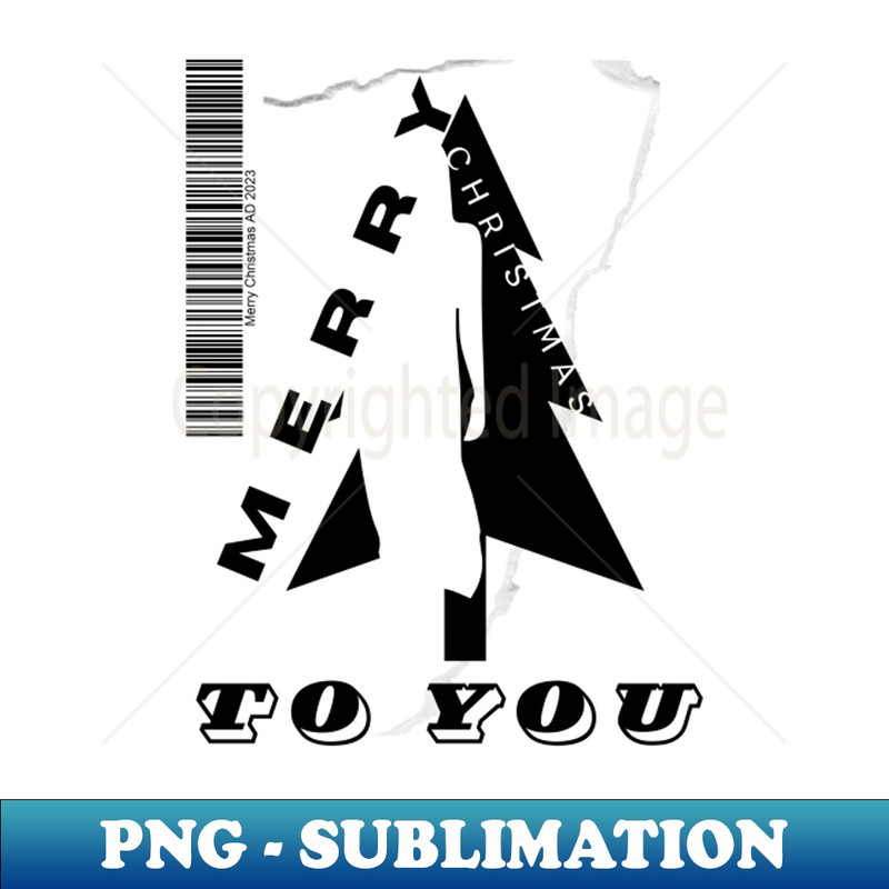 PS-20231114-14378_Merry Christmas black Christmas tree and silhouette of a woman with a barcode in a minimalist black and white composition 9222.jpg