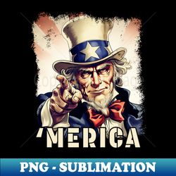 merica we want you patriotic stars and stripes - vintage sublimation png download - bold & eye-catching