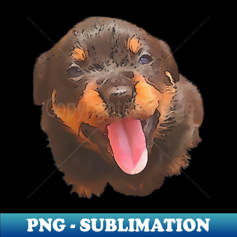 QK-20231114-3829_Cartoon Style Nerdy Rottweiler Puppy Sticking Tongue Out 2403.jpg