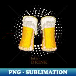 two glasses of beer - premium sublimation digital download - instantly transform your sublimation projects