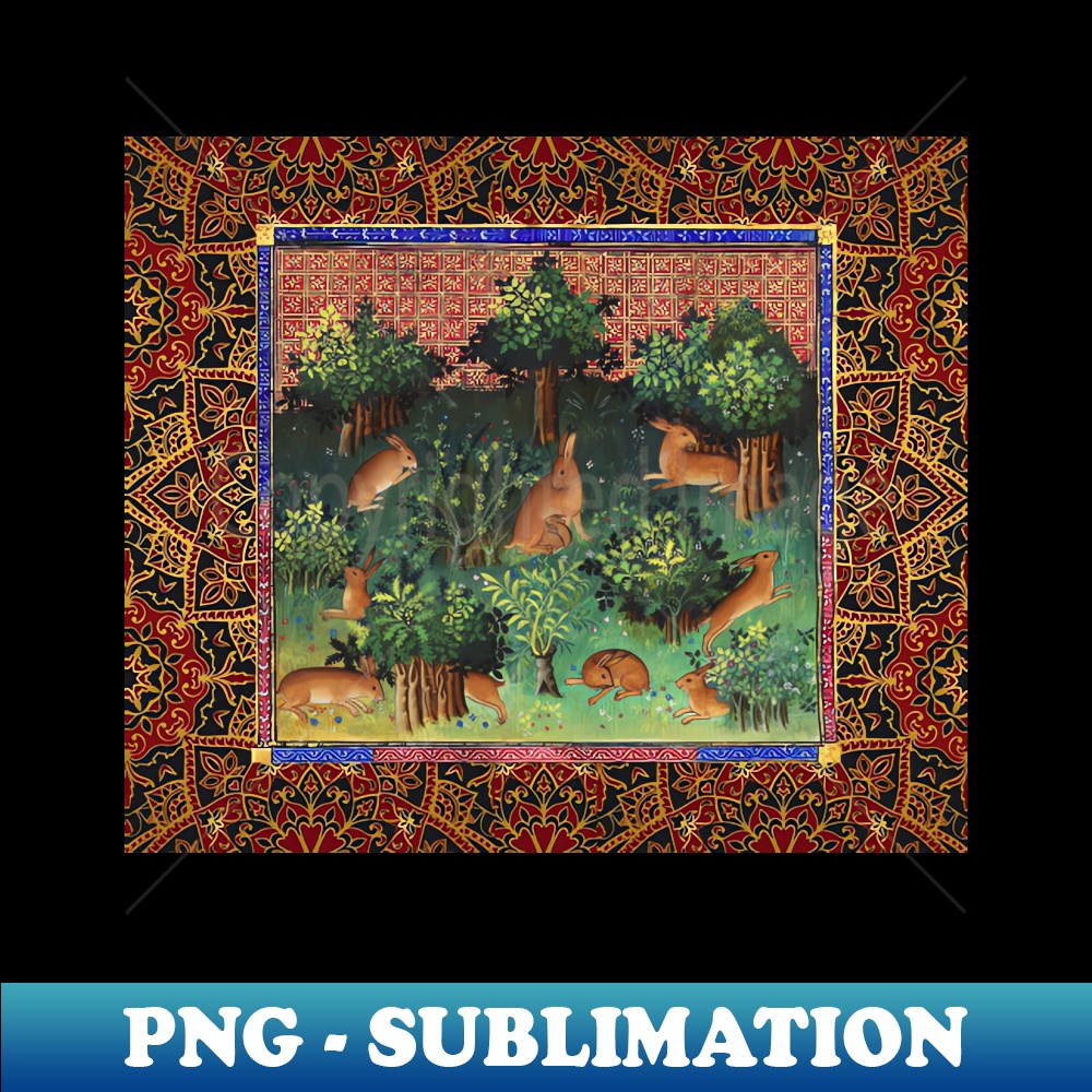 SC-20231114-3149_BOOK OF HUNTING HARES IN WOODLAND GREENERY Medieval Miniature 2117.jpg