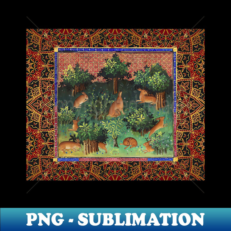 SC-20231114-3149_BOOK OF HUNTING HARES IN WOODLAND GREENERY Medieval Miniature 2117.jpg