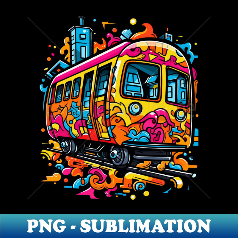 SE-20231114-16755_Pop Art Doodle Train - Vibrant Caricature with Repetitive Patterns 1676.jpg