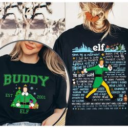 buddy the elf omg santa i know him shirt, xmas classic movie 90s tee, funny christmas shirts, graphic tees for women