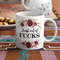 Fresh Out of Fucks Flowery Coffee Mug, Breakup Mug, Divorce Gift, Flowery Mug, Sassy Coffee Mug, Sarcastic cuss word mug.jpg
