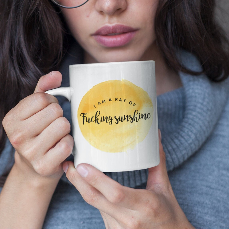 I am a Ray of Fucking Sunshine Gift Idea Birthday Mug for Sister Brother Best Friend Husband Wife Funny Sarcastic Gift Morning Person Gift.jpg