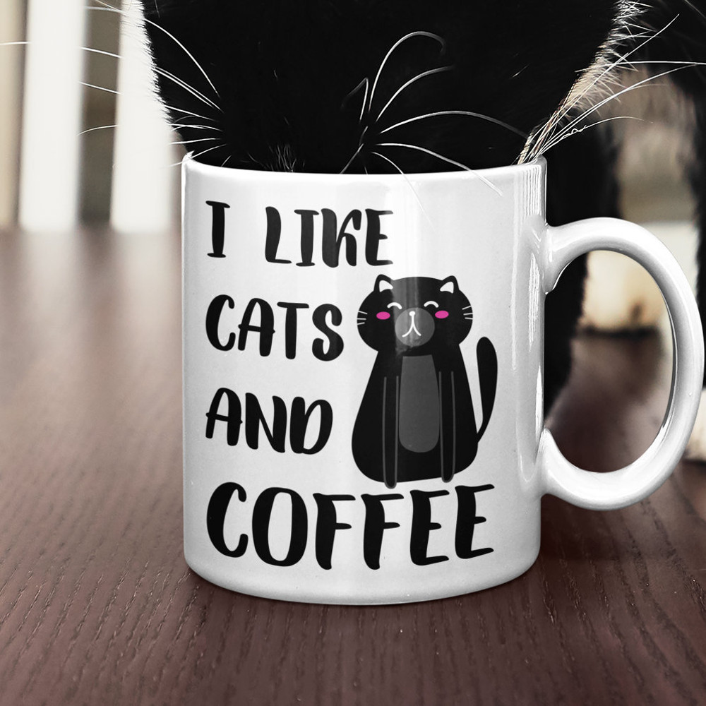 I Like Cats And Coffee, Cat Mug, Cat Gift, Cat Owner Gift, Funny Cat Coffee Mug, Gifts for Cat Lovers, Cat Lover Gift Mug, Cat Owner Mug.jpg