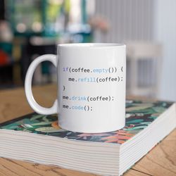 java developer mug, coding coffee mug, programmer gift