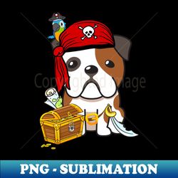 Funny bulldog is a pirate - Aesthetic Sublimation Digital File - Capture Imagination with Every Detail