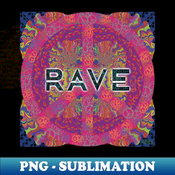 Psychedelic Rave Flyer with Peace Symbol - PNG Transparent D | Inspire ...