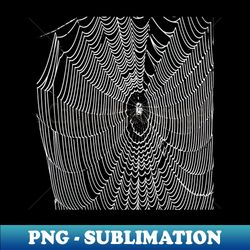 artistic halloween spider web cobweb doodle in white - high-resolution png sublimation file - fashionable and fearless