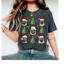 pug christmas tree shirt , christmas pug dog shirt, santa pug dog christmas shirt, cute dog pug christmas shirt, christm