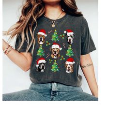 pitbull christmas tree shirt, pitbull santa claus christmas shirt, christmas dog shirt, cute dog pitbull lover shirt