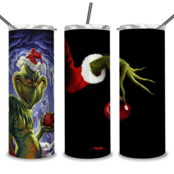 the grinch christmas 20/30 oz skinny tumbler png, grinch png, christmas 20oz tumbler wrap, christmas tumbler png