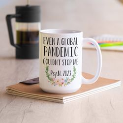 psym graduation coffee mug 2023 graduate master degree pandemic graduation psym big coffee mug